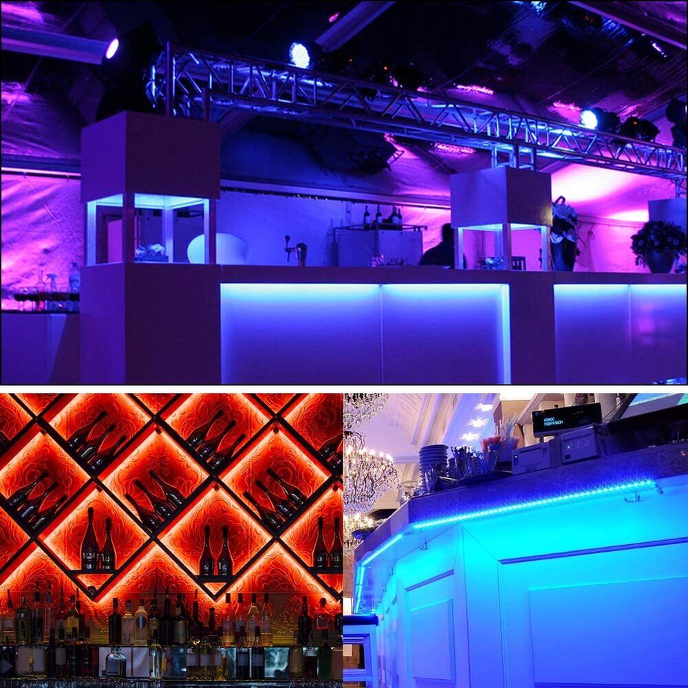 Hjemix | LED Lyslist, 30 m, 15 m, Musikk Synkronisering, Bluetooth, 5050, RGB Ambient Lys med Fjernkontroll