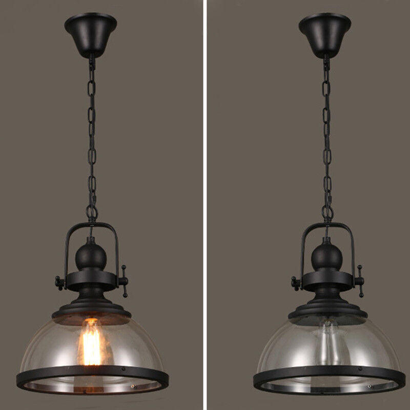 Hjemix | Antikk Glass Jern Retro Industriell Kransekage Pendellamper Taklamper