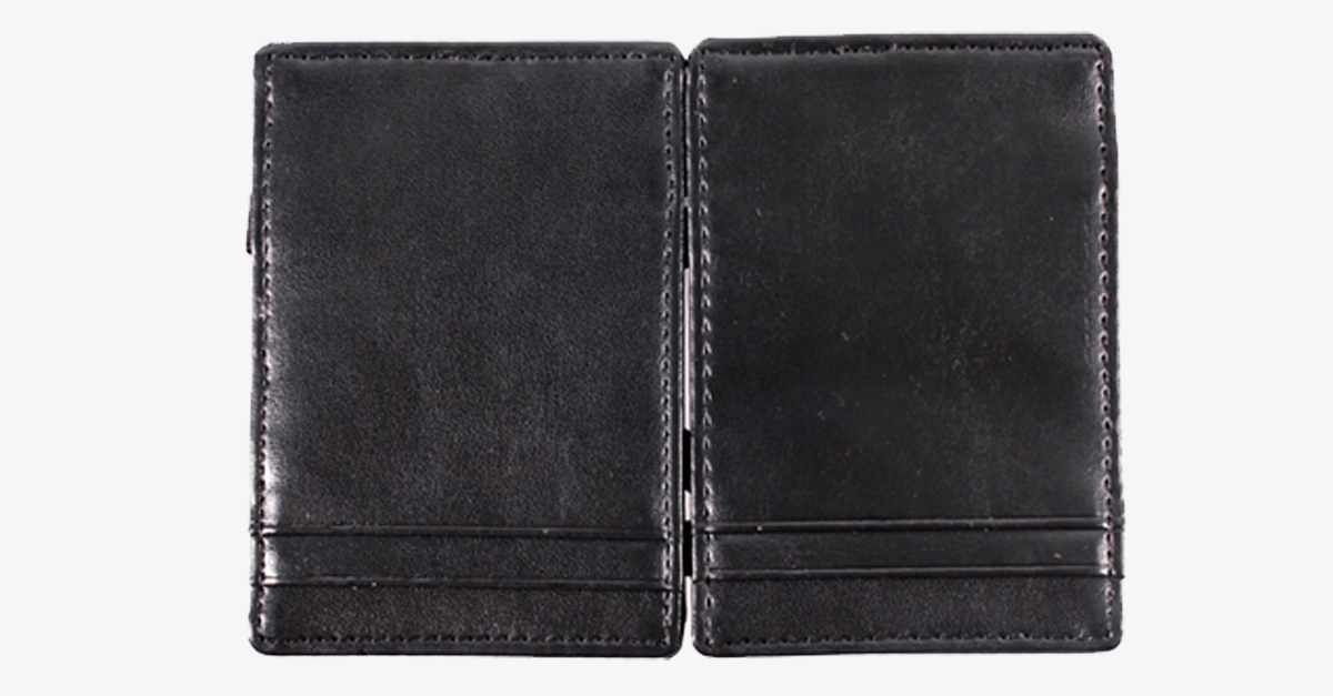 Hjemix | Bærbar Lær Kortholder - Foldbar - Ulike Farger - Lommeboketui for Penger og Kort