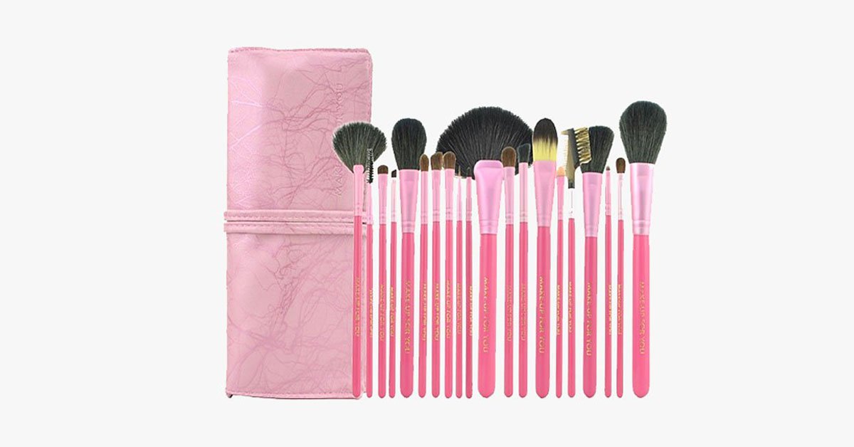 Hjemix | Laks Makeupbørste Sett med 20 Deler – Fullfør Makeupsettet
