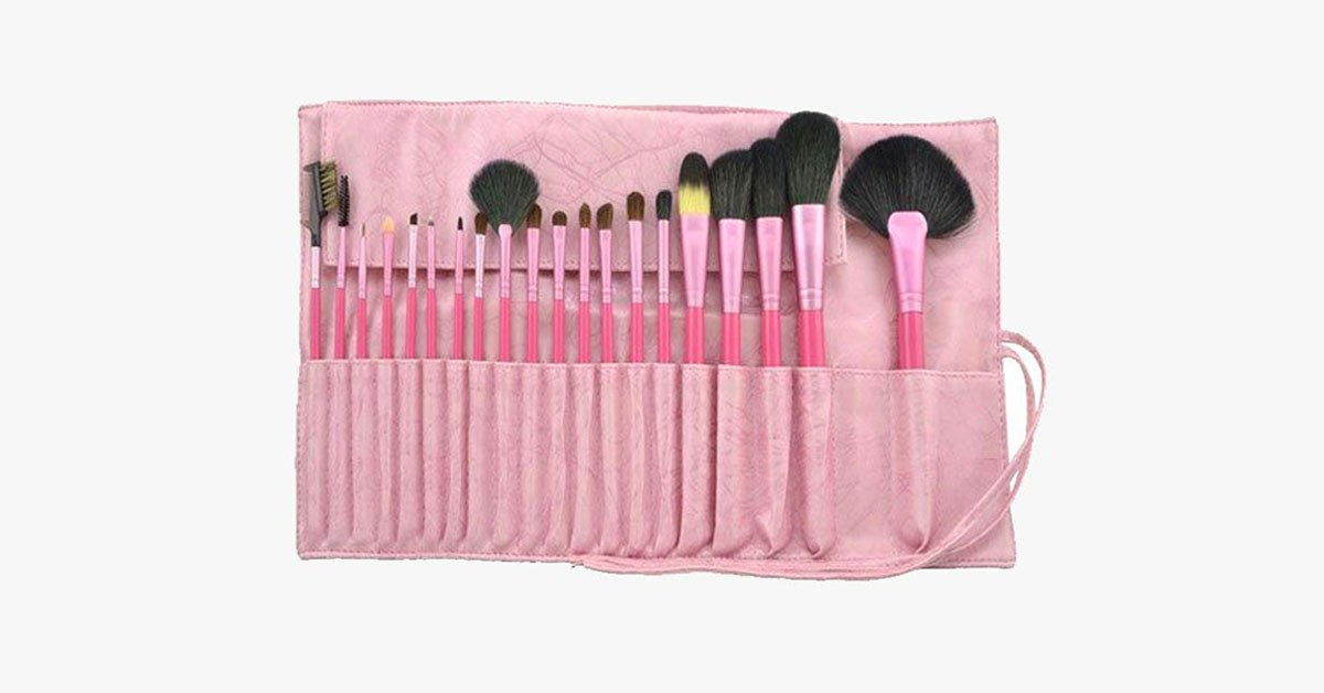Hjemix | Laks Makeupbørste Sett med 20 Deler – Fullfør Makeupsettet
