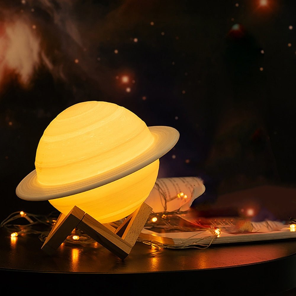 Hjemix | Lampe - SaturnGlow - Planetarisk Design - Justerbart Lys