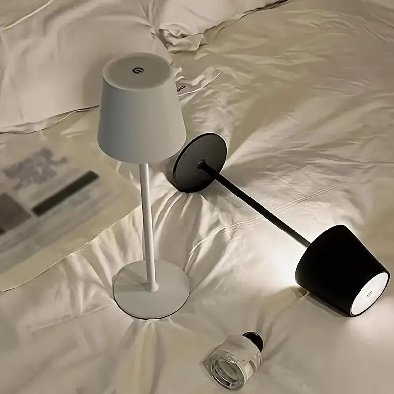 Hjemix | LED Bordlampe – Trådløs, Berøringskontroll & Dimmbar Lys
