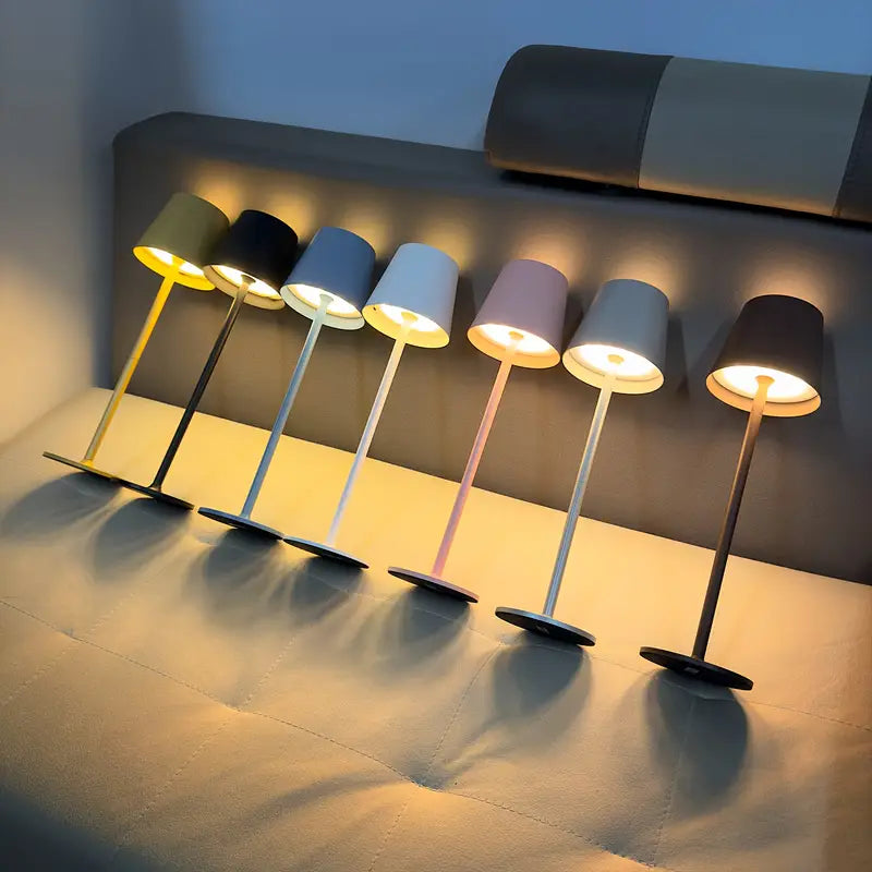 Hjemix | LED Bordlampe – Trådløs, Berøringskontroll & Dimmbar Lys