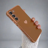 Hjemix | Samsung telefondeksler | Luksuriøs, støtbestandig, platert firkantet etui