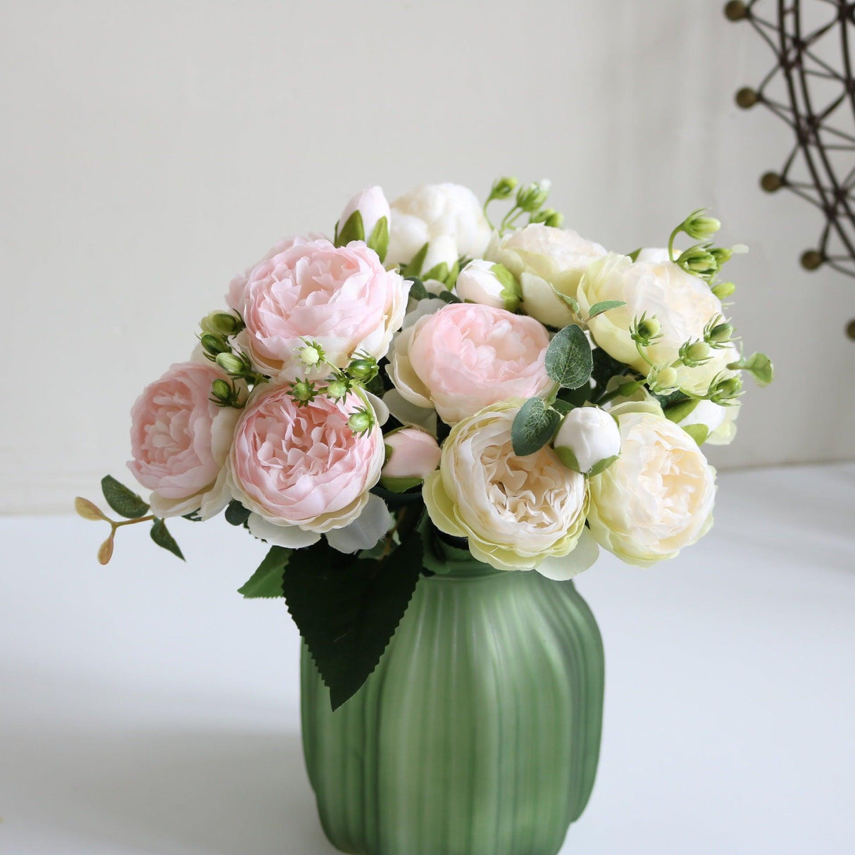 Hjemix | Elegant Peony Dreams - Premium Kunstig Blomsterbukett