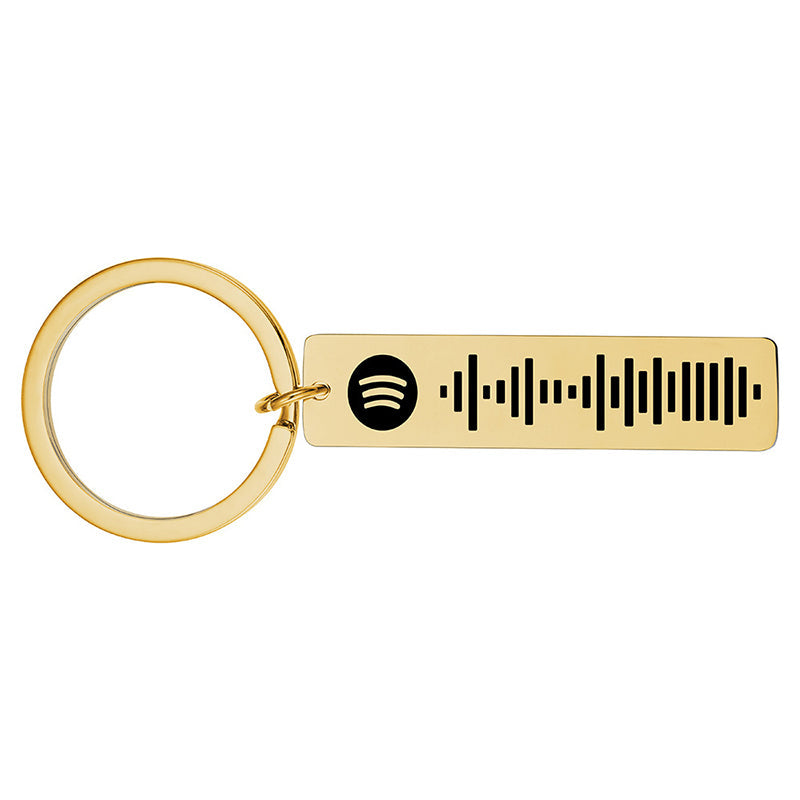 Hjemix | Music Code Plaque Nøkkelring
