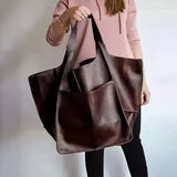 Hjemix | Oversized skinn helgevotter til kvinner