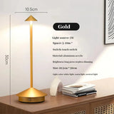 Hjemix | Elegant oppladbar metallbordlampe