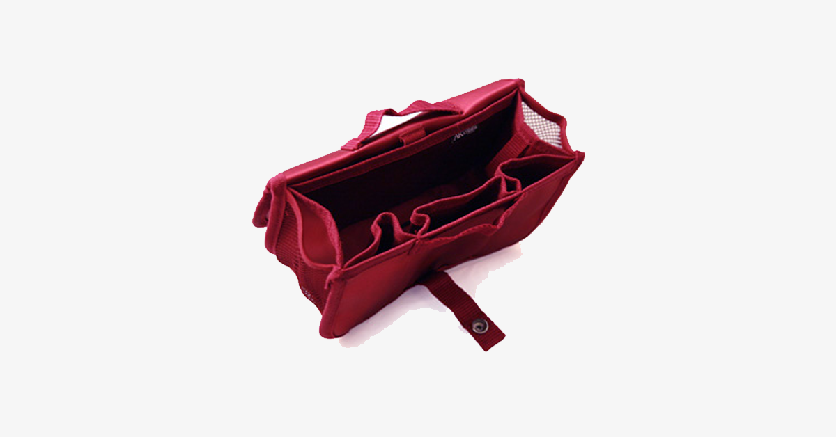 Hjemix | Slim Bag-in-Bag - Laget av bomull og polyester - Bærbar og liten størrelse - Flere glidelåslommer - Passer i kofferten din - Fargevariasjoner