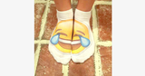 Hjemix | 3D smilende emoji mote ensidig trykk bomull sokker