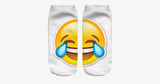 Hjemix | 3D smilende emoji mote ensidig trykk bomull sokker