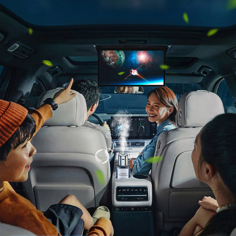 Hjemix | Smart Ultrasonisk Spray Luftrenser til Bilen - 5 Trinn Justering og Automatisk På/Av