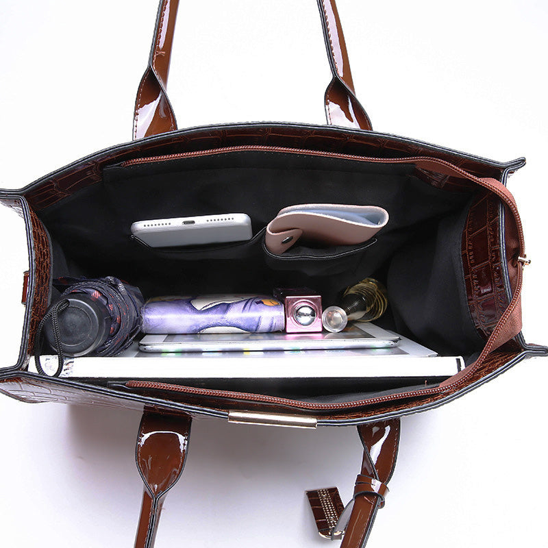 Hjemix | Veske med krokodille-pr prägu.