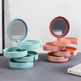 Hjemix | Perfekt Gave-4 Lag Roterbar Smykkeoppbevaringsboks