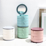 Hjemix | Perfekt Gave-4 Lag Roterbar Smykkeoppbevaringsboks