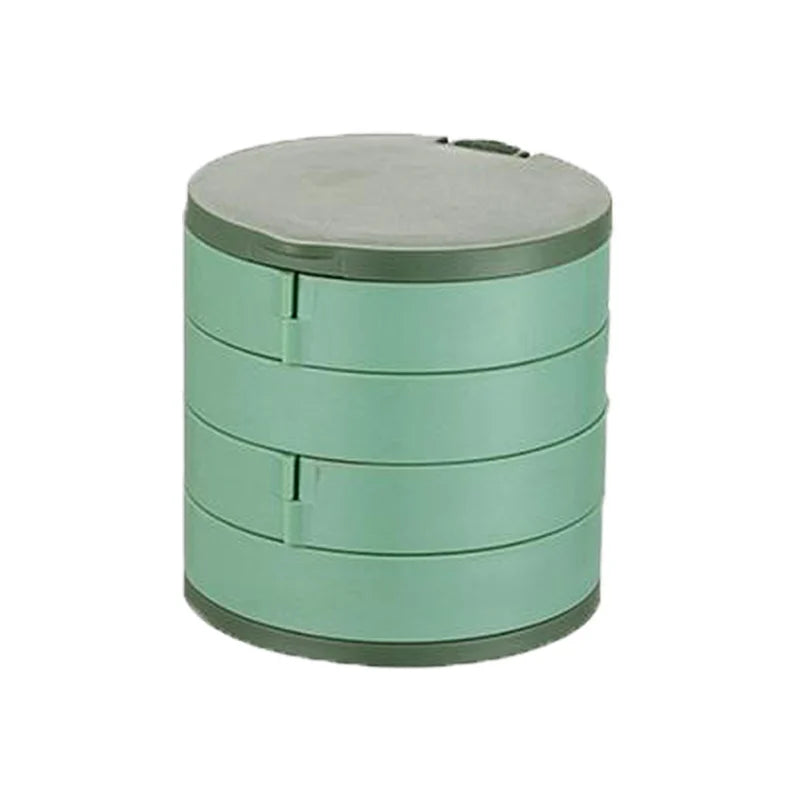 Hjemix | Perfekt Gave-4 Lag Roterbar Smykkeoppbevaringsboks