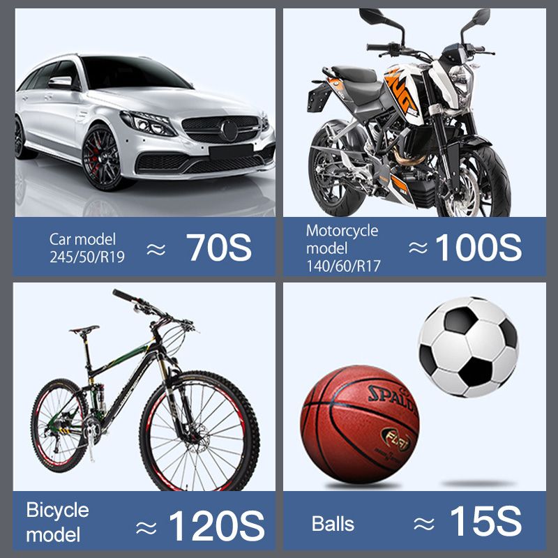 Hjemix | Bærbar trådløs bildekkpumpe luftkompressor - Praktisk gave