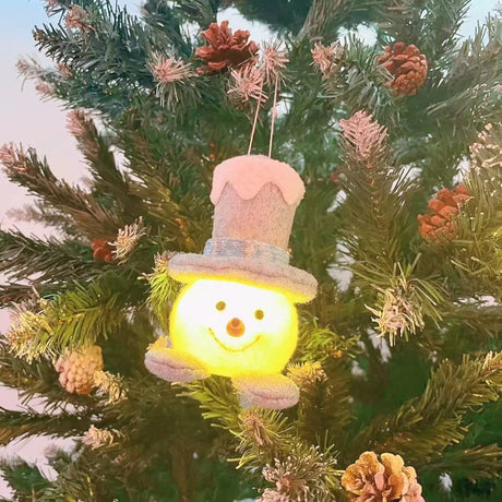 Hjemix | Juledukke Lys Plush Glitrende Snømann