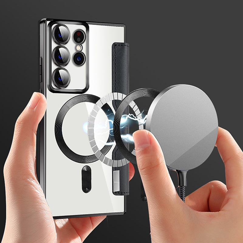 Ny lærstrukturert flip-telefonveske for Samsung