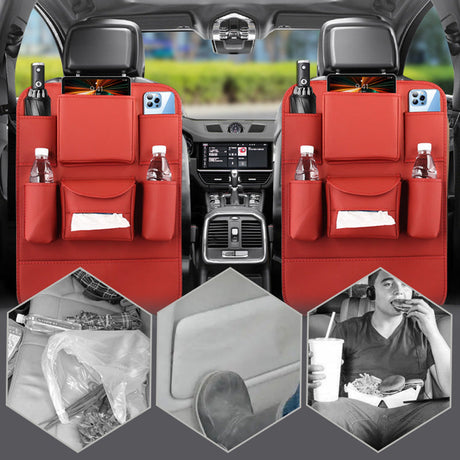 Hjemix | PU Lær Bilsete Bak Organizer