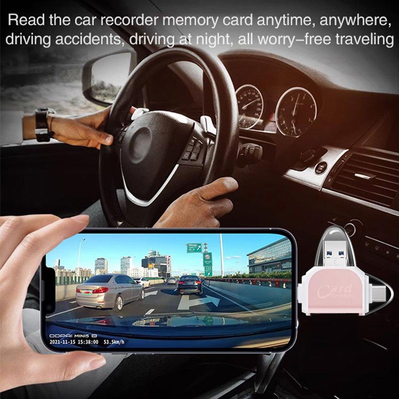 Hjemix | 📲4-i-1 multifunksjonell kortleser med flere porter