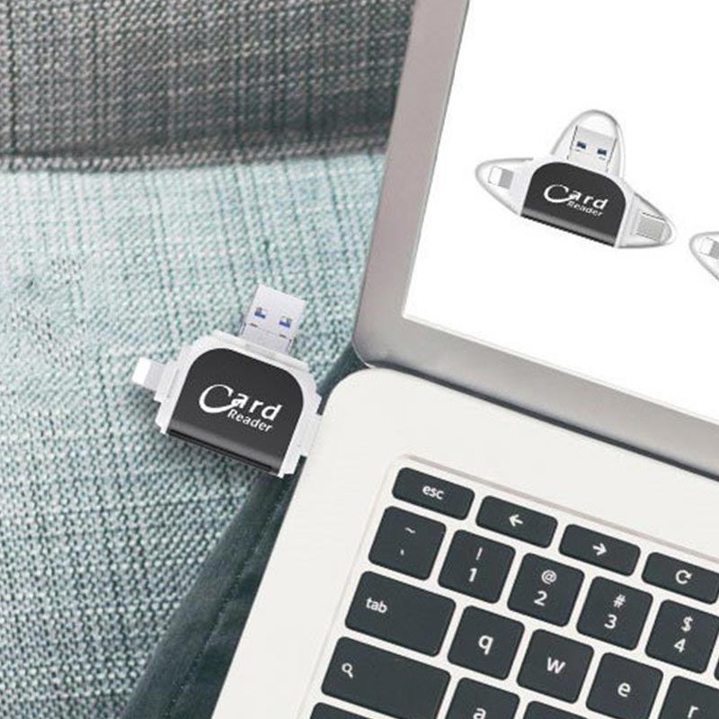 Hjemix | 📲4-i-1 multifunksjonell kortleser med flere porter