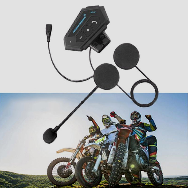Hjemix | BT12 Motorsykkelhjelm Bluetooth Hodesett
