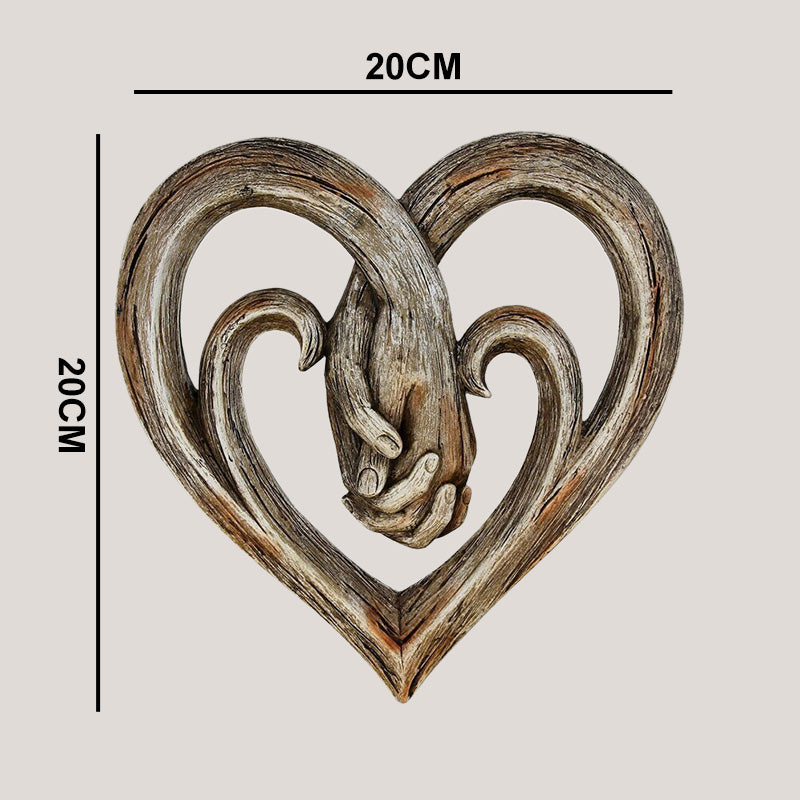 Hjemix | Harpiks Vinsnie Hjerteformet Håndtrykk Ornament