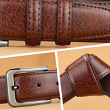 Hjemix | Holdbar Vintage Motemessing Pin Spenne PU Belte