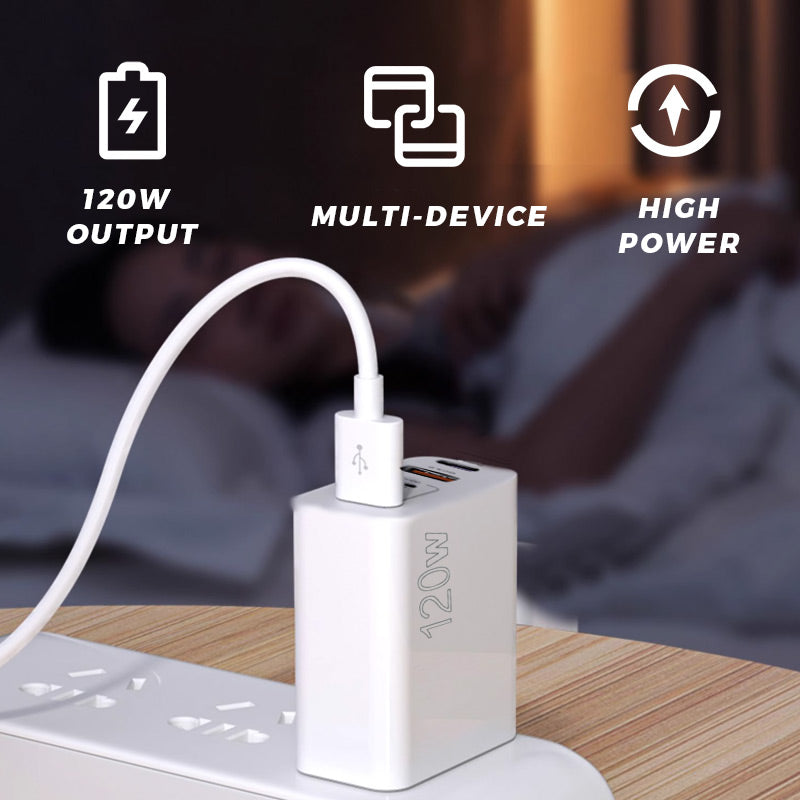 Hjemix | 120W Hurtiglader med 5 porter⚡