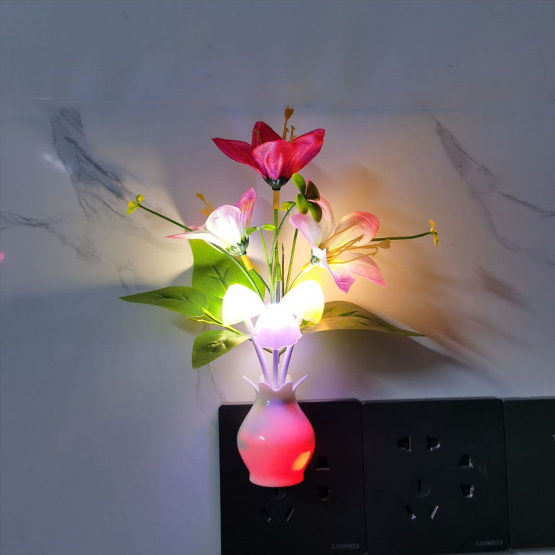 Hjemix | LED-nattlampe i form av simulerte blomster med intelligent styring for soverommet