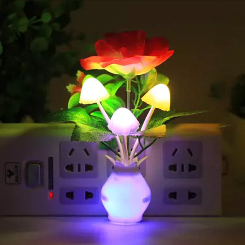 Hjemix | LED-nattlampe i form av simulerte blomster med intelligent styring for soverommet