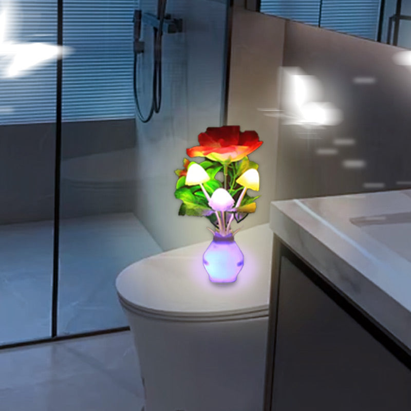 Hjemix | LED-nattlampe i form av simulerte blomster med intelligent styring for soverommet