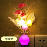 Hjemix | LED-nattlampe i form av simulerte blomster med intelligent styring for soverommet