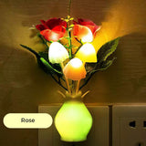 Hjemix | LED-nattlampe i form av simulerte blomster med intelligent styring for soverommet