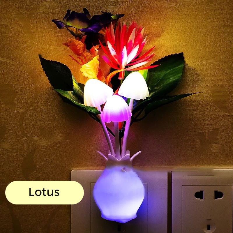 Hjemix | LED-nattlampe i form av simulerte blomster med intelligent styring for soverommet