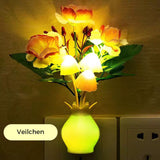 Hjemix | LED-nattlampe i form av simulerte blomster med intelligent styring for soverommet