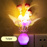 Hjemix | LED-nattlampe i form av simulerte blomster med intelligent styring for soverommet
