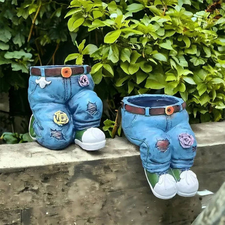 Hjemix | Kreativ 3D-jeansformet blomsterkrukke