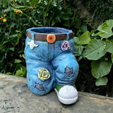 Hjemix | Kreativ 3D-jeansformet blomsterkrukke