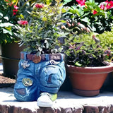 Hjemix | Kreativ 3D-jeansformet blomsterkrukke