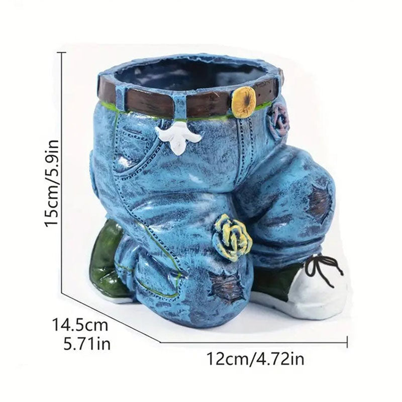 Hjemix | Kreativ 3D-jeansformet blomsterkrukke