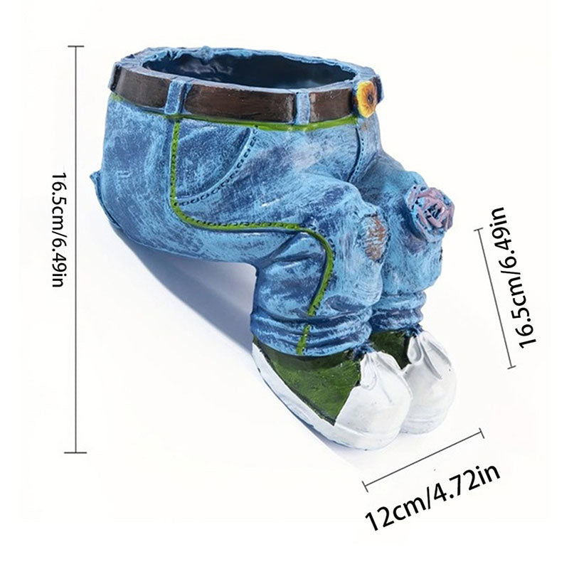 Hjemix | Kreativ 3D-jeansformet blomsterkrukke