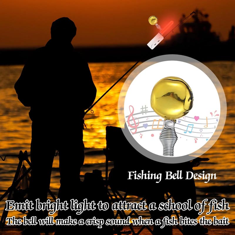 Hjemix | LED-lys for fiskestang med ringeklokke