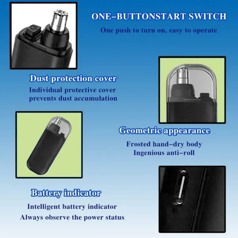 Hjemix | Effektiv oppladbar bærbar nesehårtrimmer