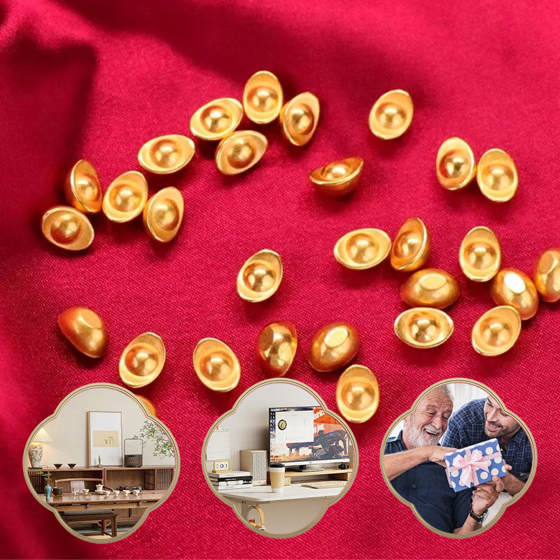 Hjemix | Små gullklumpede ornamenter