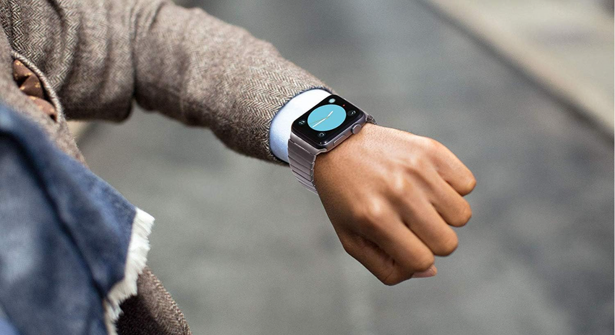 Hjemix | GS Business Modifikasjon rustfritt stålarmbånd for Apple Watch