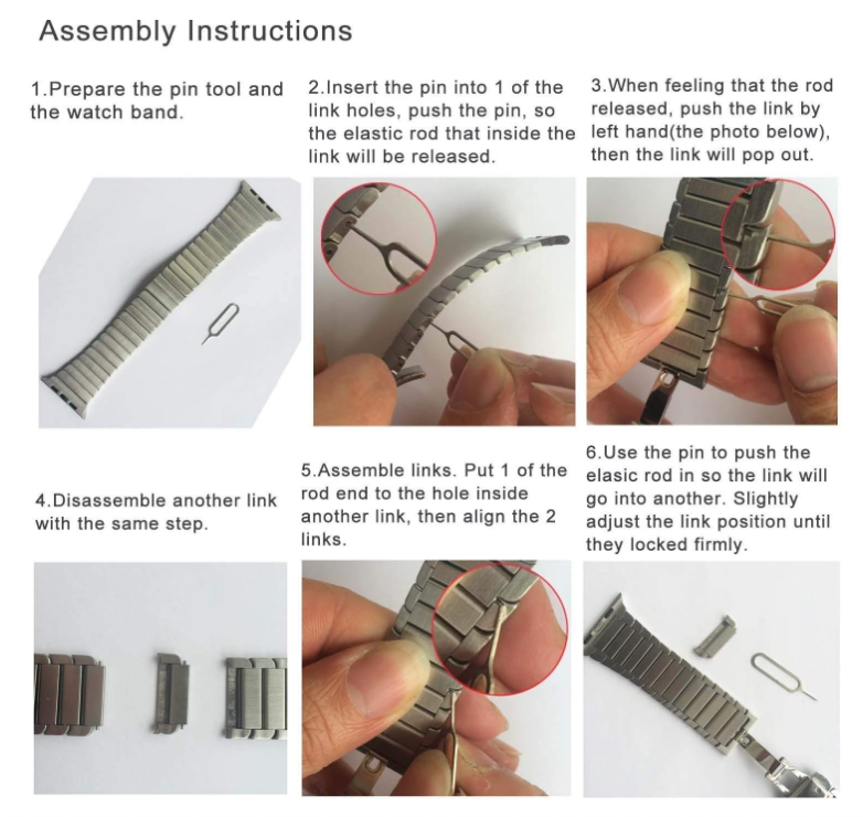 Hjemix | GS Business Modifikasjon rustfritt stålarmbånd for Apple Watch