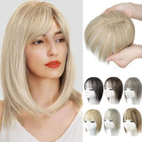 Hjemix | Naturlig Hårstykke med Bangs for Kvinner